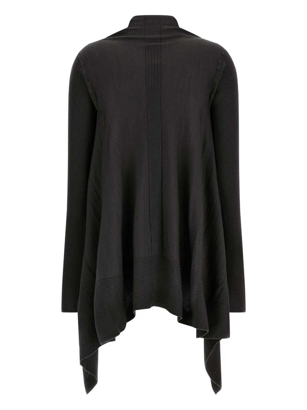 Rick Owens ribbed wool cardigan Zwart