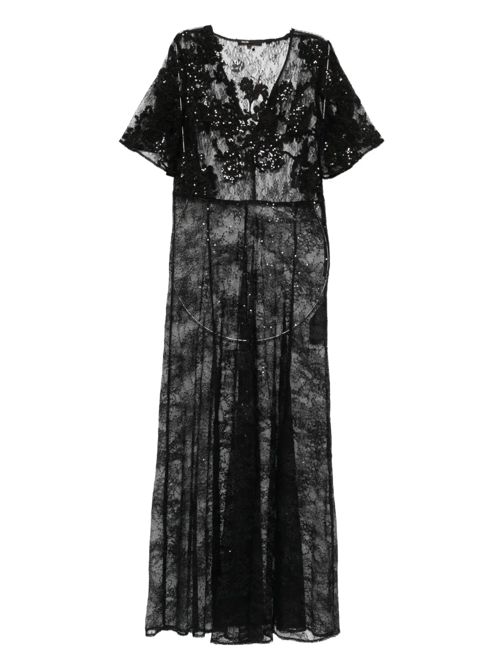 Maje sequin-embellished maxi dress - Nero