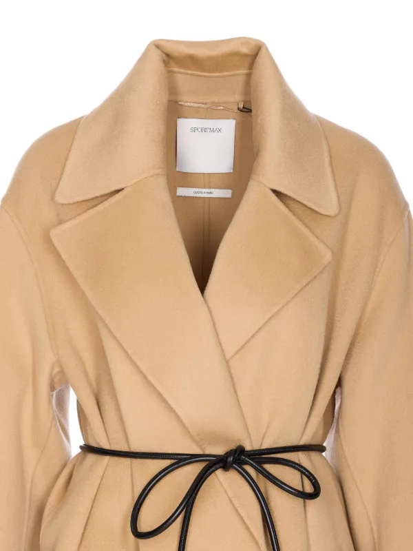 Sportmax Belted Coat Neutrals FARFETCH OM