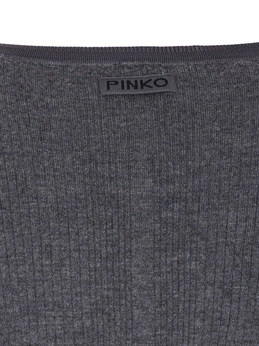 PINKO Geribbeld vest met V-hals Grijs