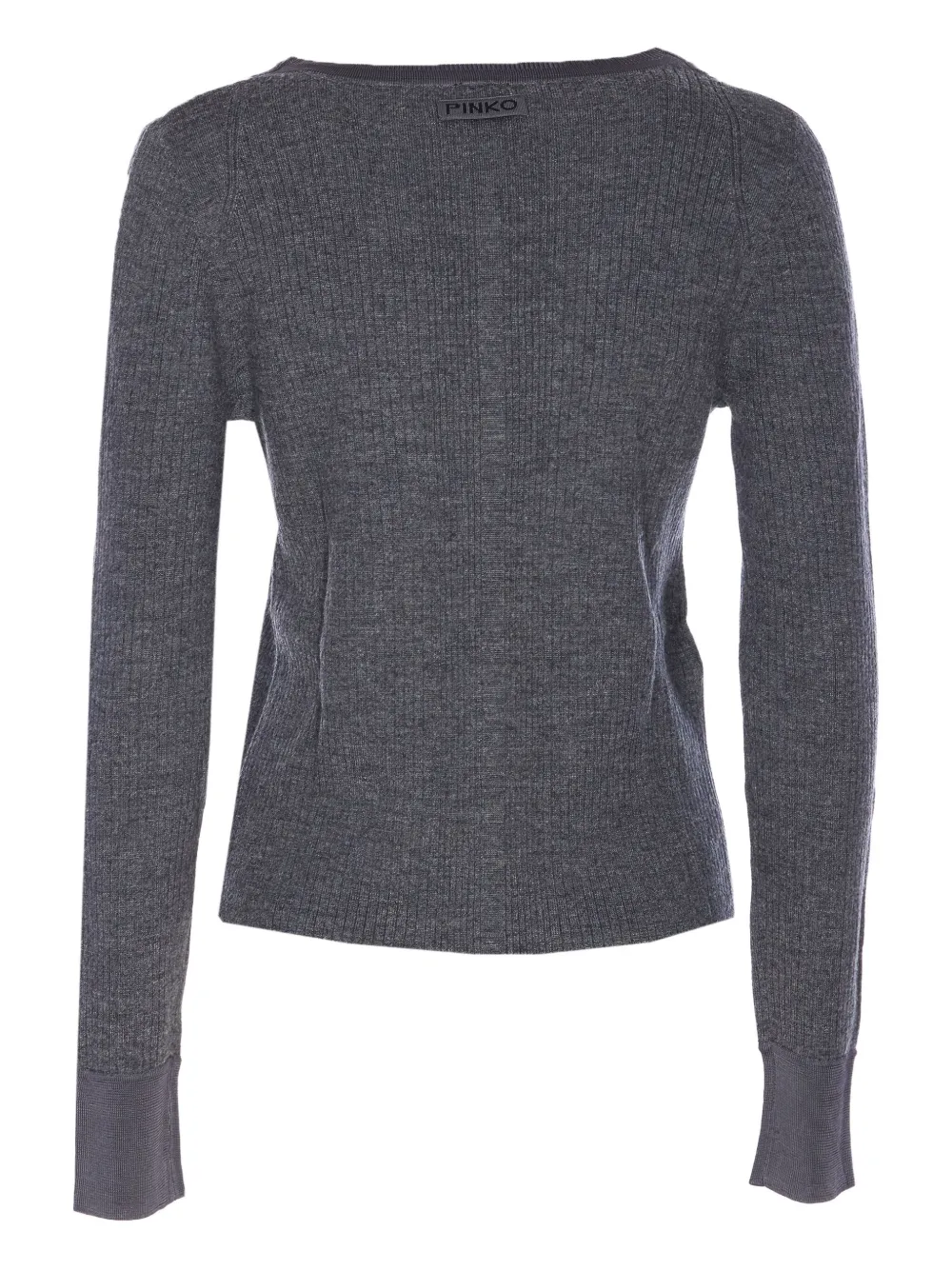 PINKO Geribbeld vest met V-hals Grijs