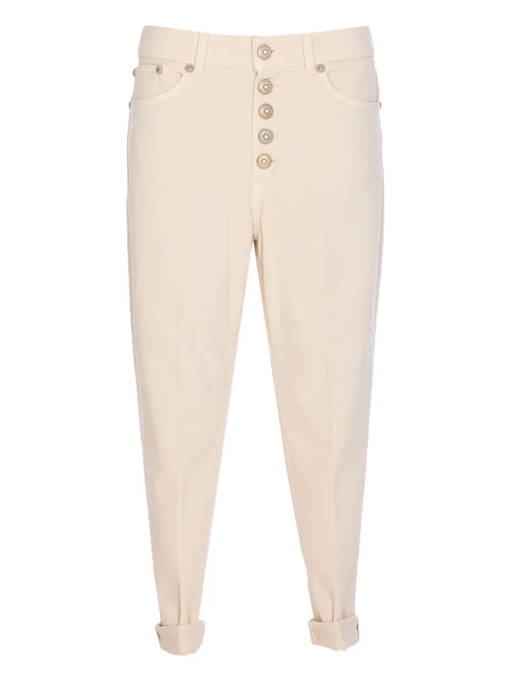 button-fastening patch-pocket jeans