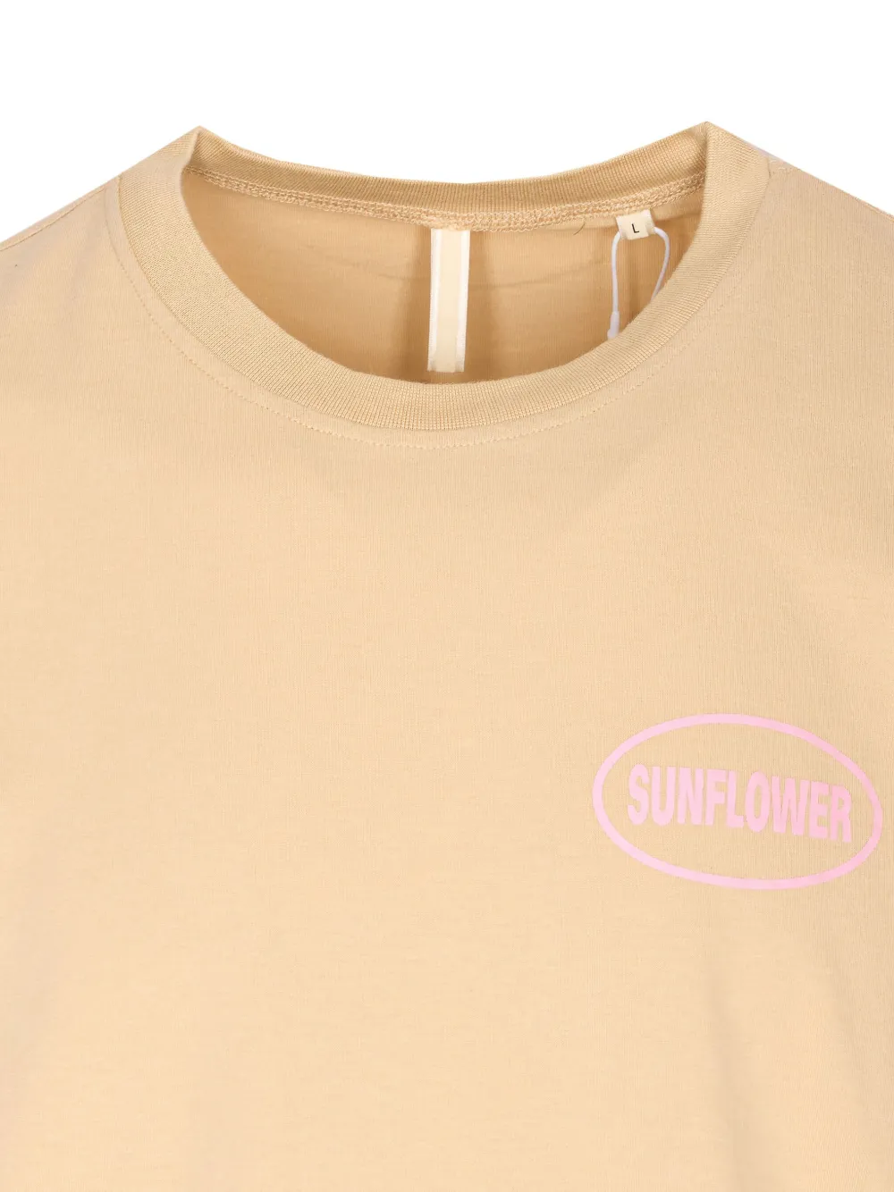 Sunflower T-shirt met logoprint en ronde hals - Geel