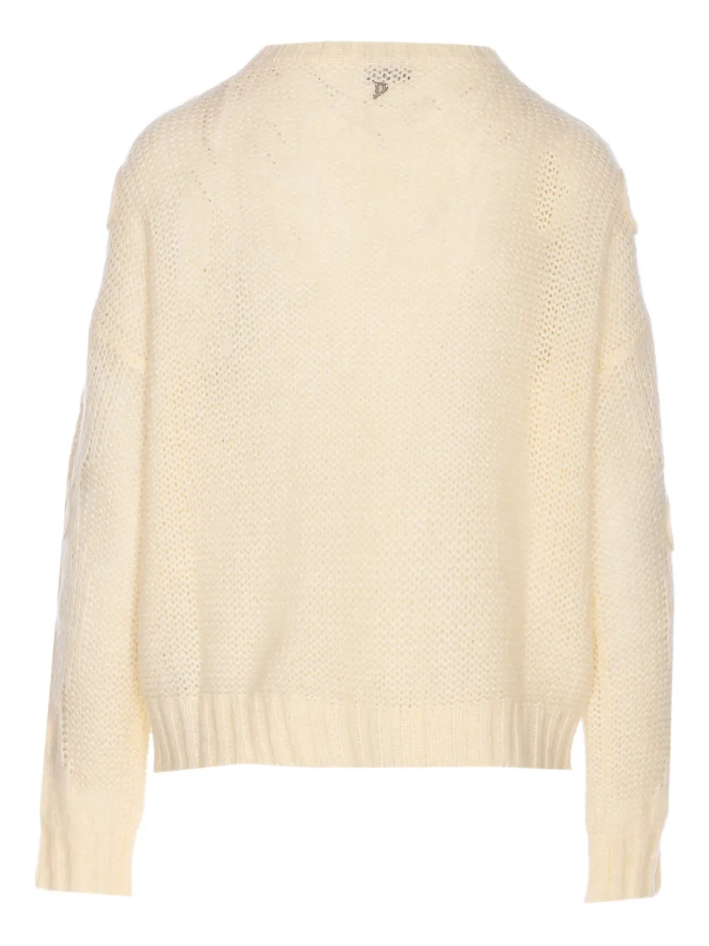 DONDUP embroidered crewneck sweater Beige