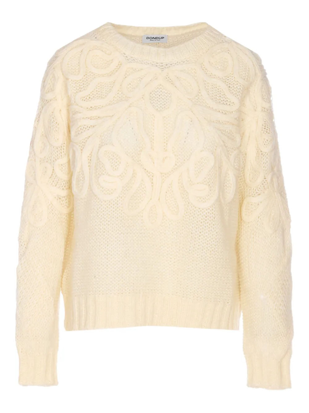 DONDUP embroidered crewneck sweater Beige