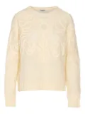 DONDUP embroidered crewneck sweater - Neutrals