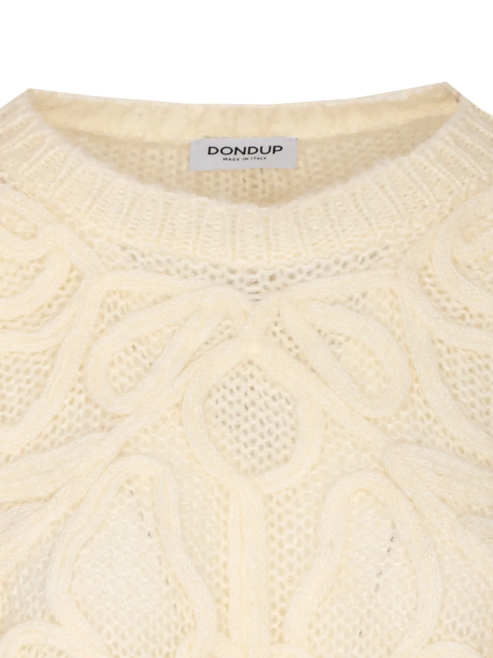 DONDUP embroidered crewneck sweater Beige