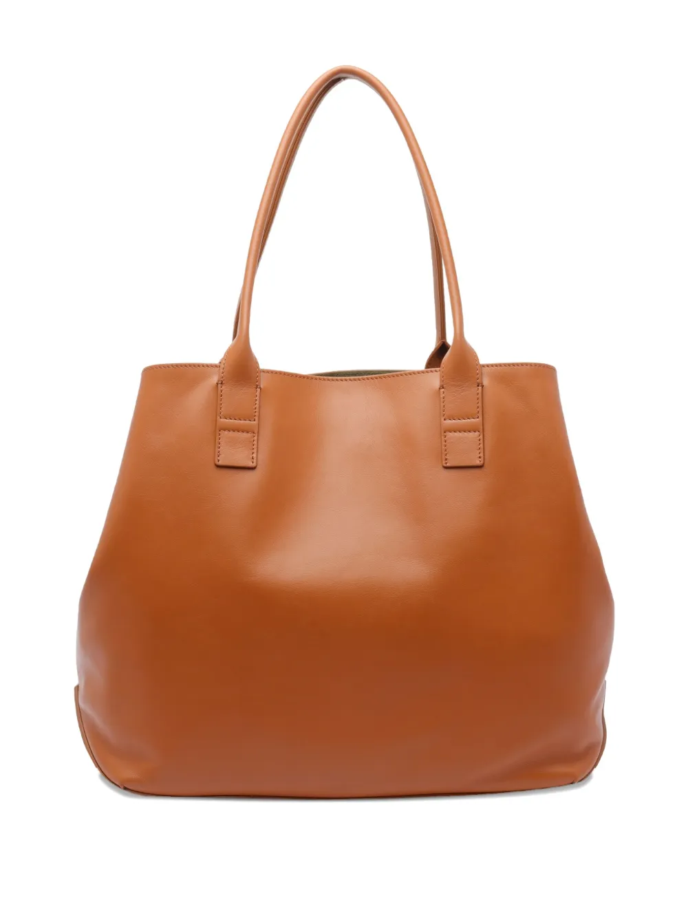 Hogan medium Script logo leather shoulder bag Bruin