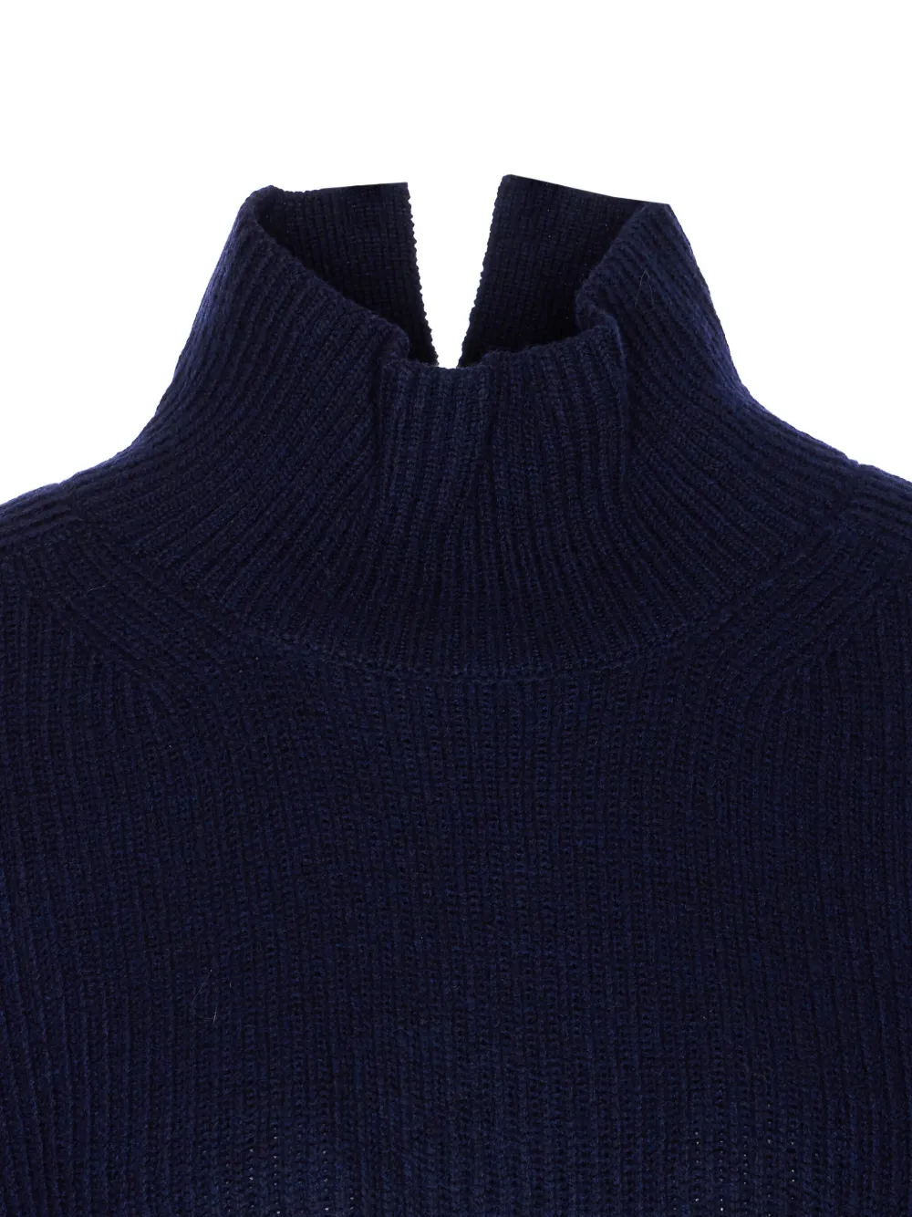 DONDUP Geribbelde trui met hoge hals Blauw