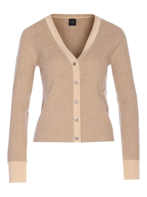 PINKO ribbed V-neck cardigan