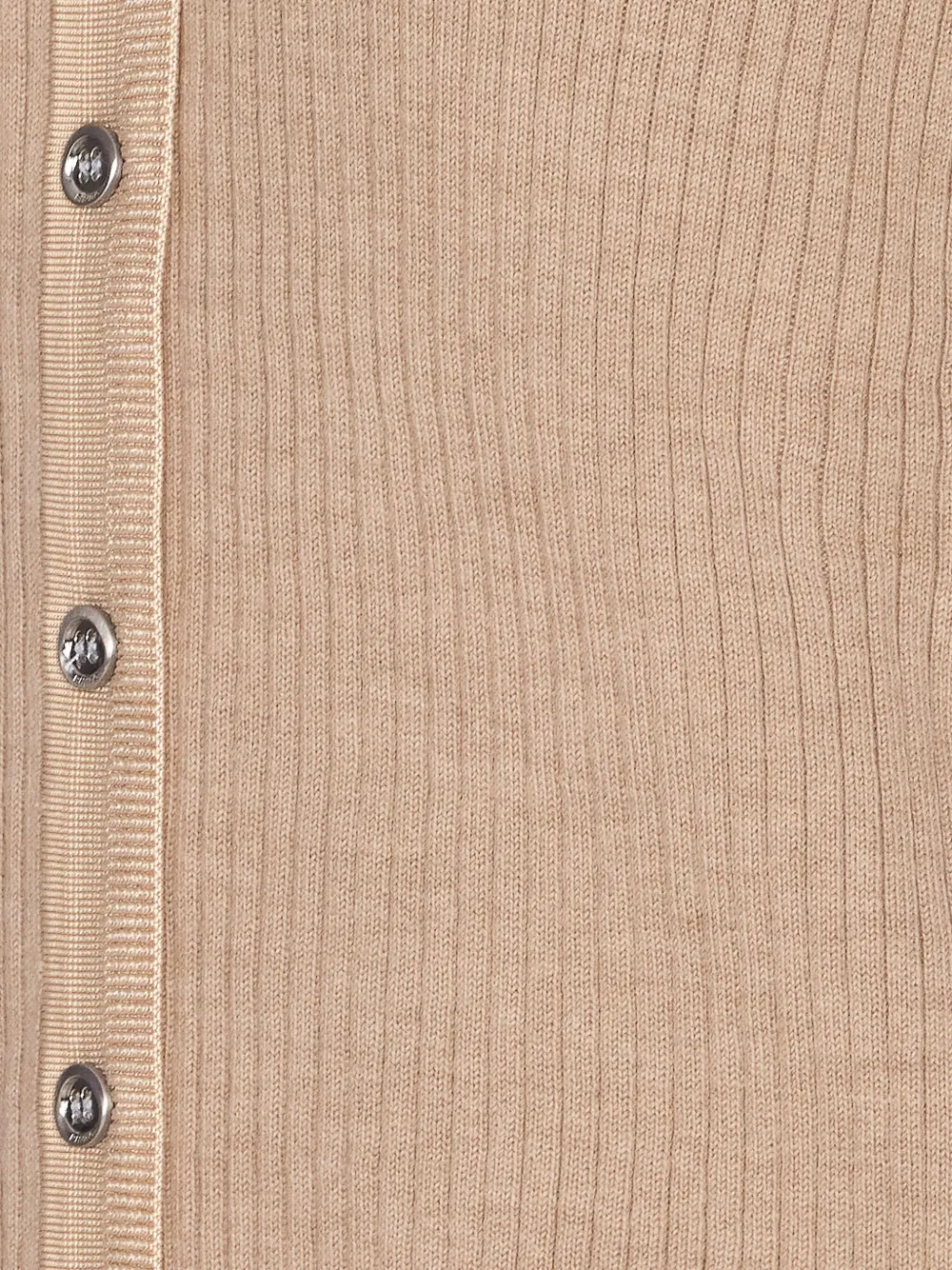 PINKO Geribbeld vest met V-hals Beige