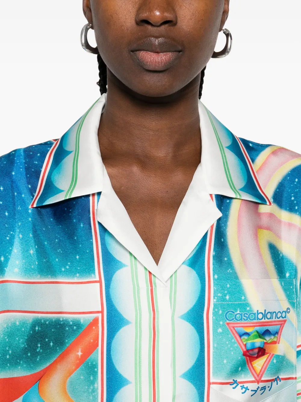 Casablanca Blouse met print Blauw