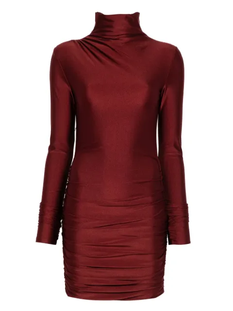 THE ANDAMANE Oleandra turtle-neck draped mini dress
