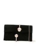 Simkhai metallic-sphere suede clutch - Black