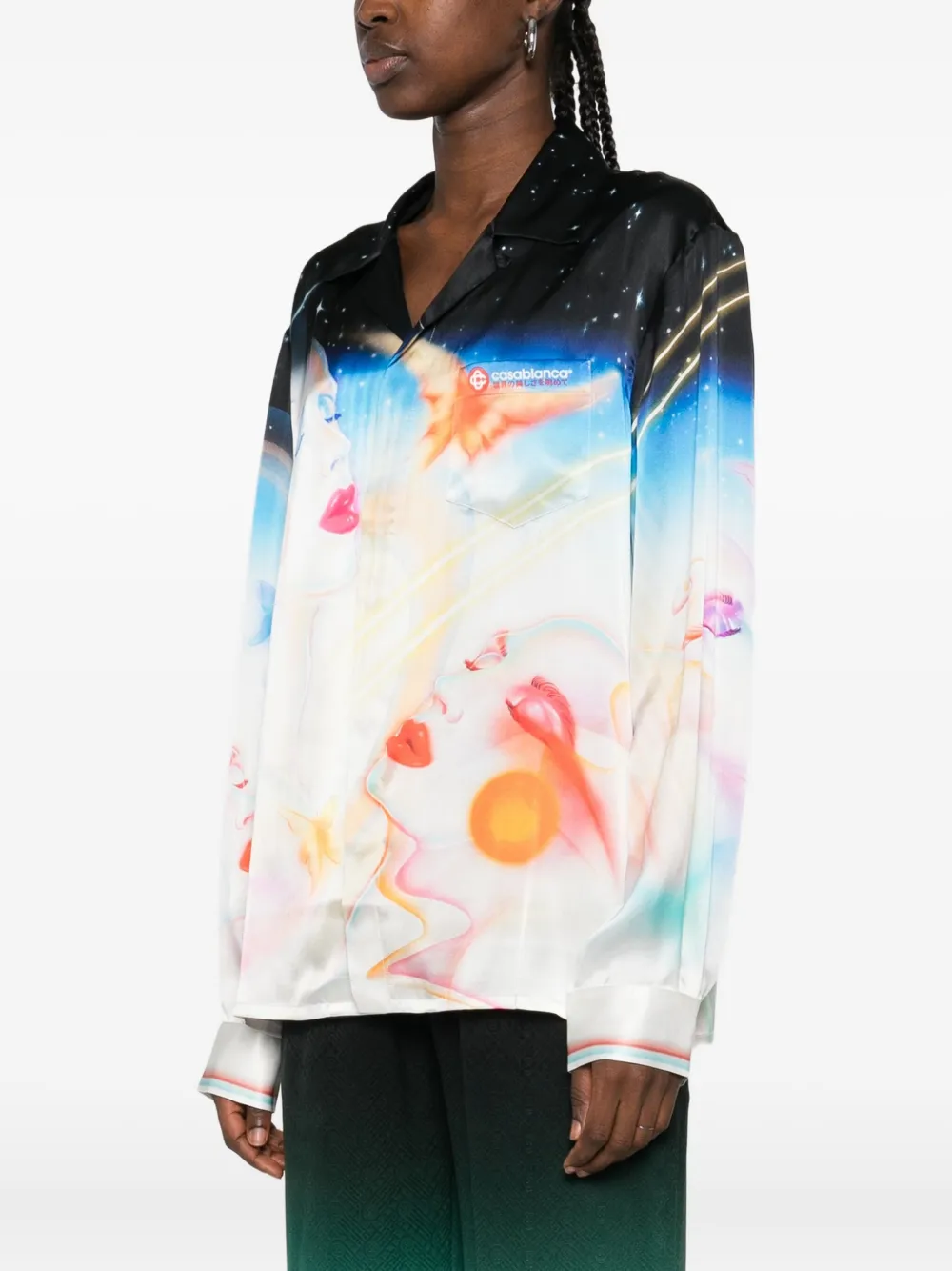 Casablanca Blouse met print Blauw