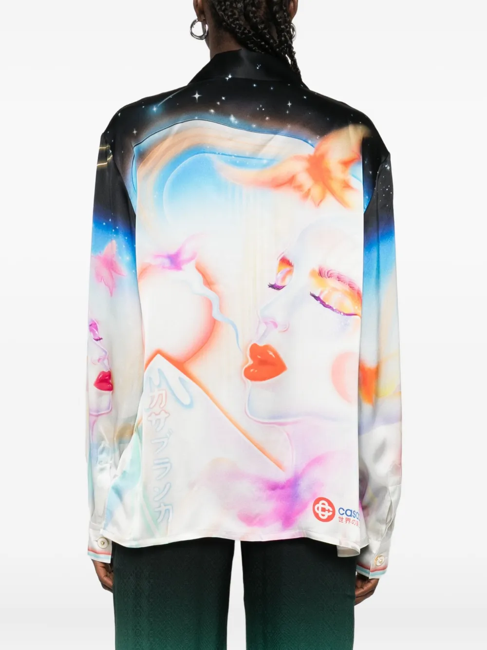 Casablanca Blouse met print Blauw