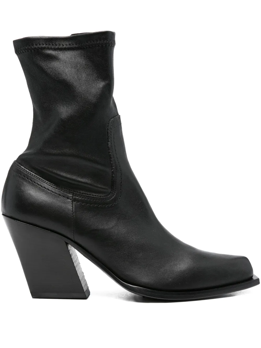 Vic Matie stretch-leather pointed-toe boots Black