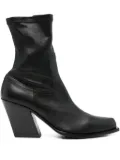 Vic Matie stretch-leather pointed-toe boots - Black