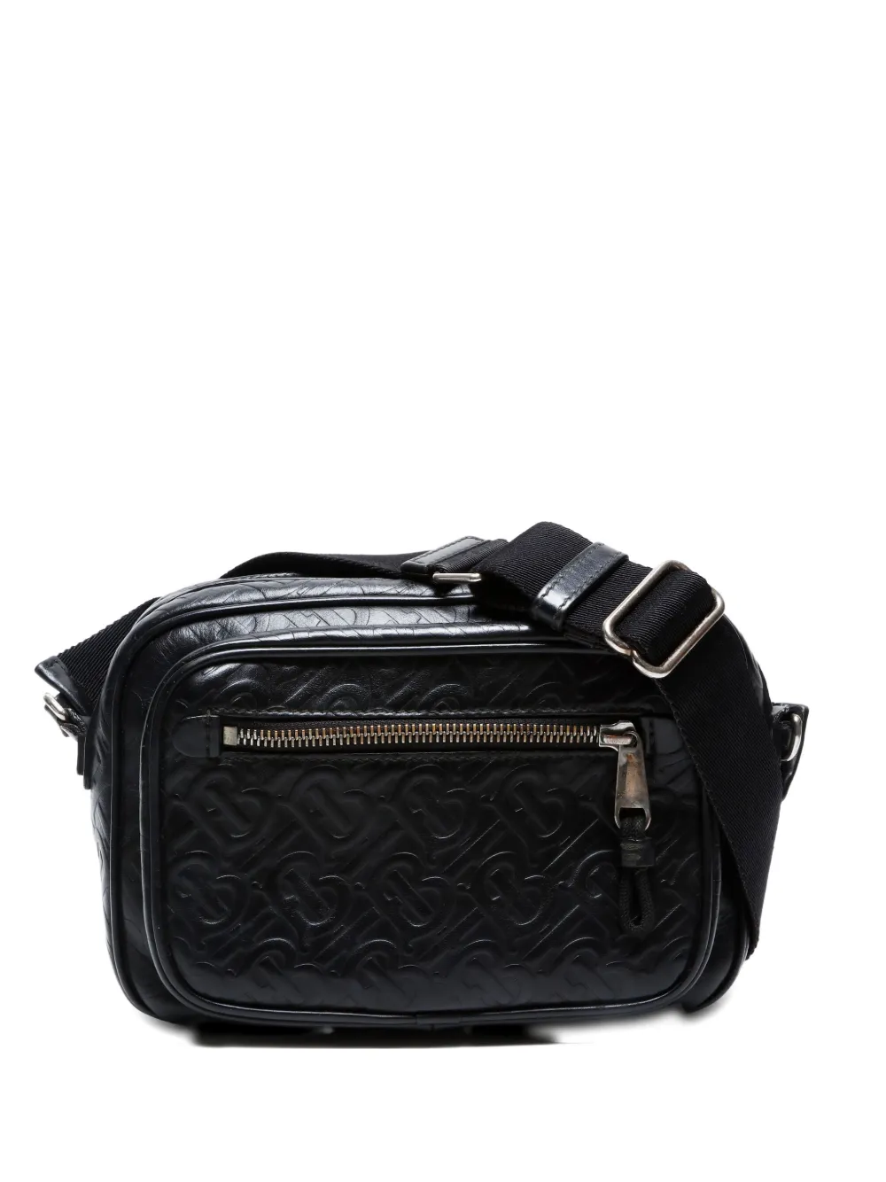 Pre-owned Burberry 2010-2020s Monogram-pattern Shoulder Bag In Black