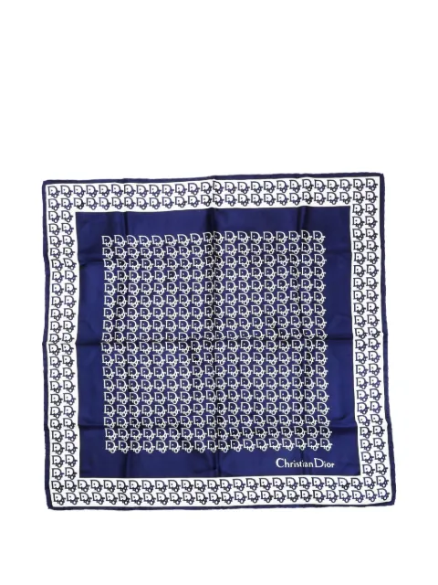 Christian Dior Pre-Owned Foulard in seta con stampa logo anni '90