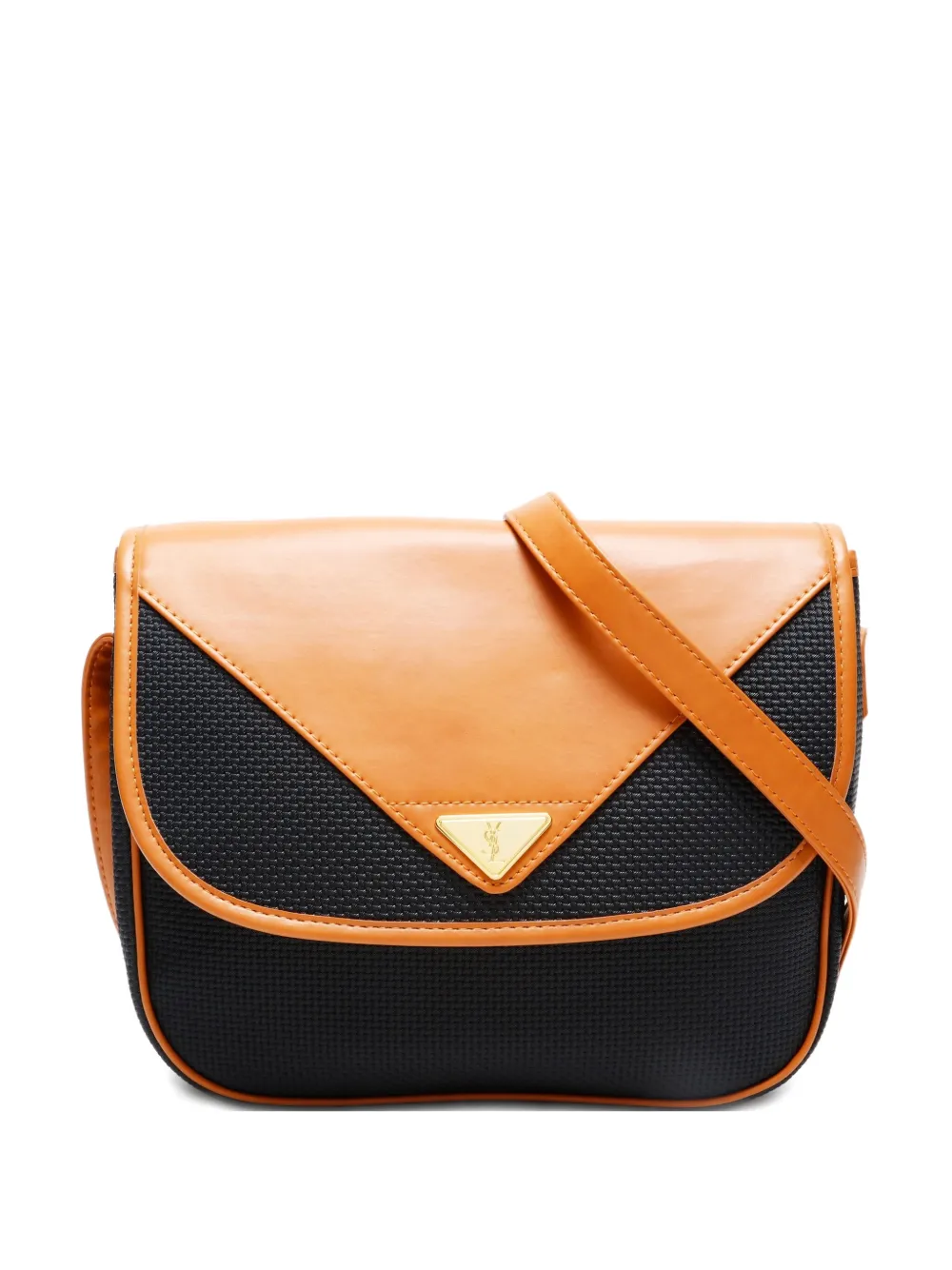 1980-1990 leather-trim cross body bag