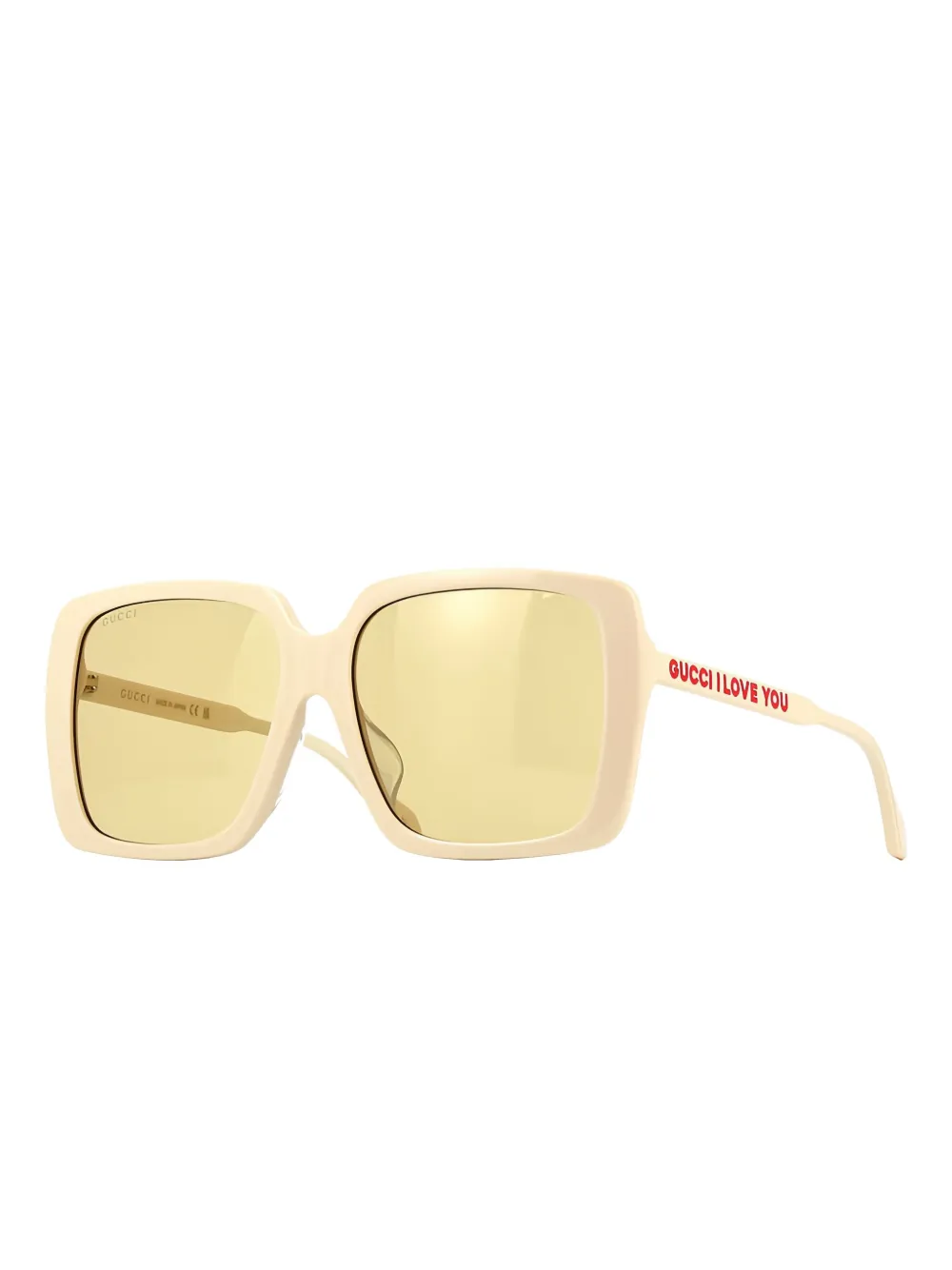 Gucci Eyewear square full-rim sunglasses - Beige