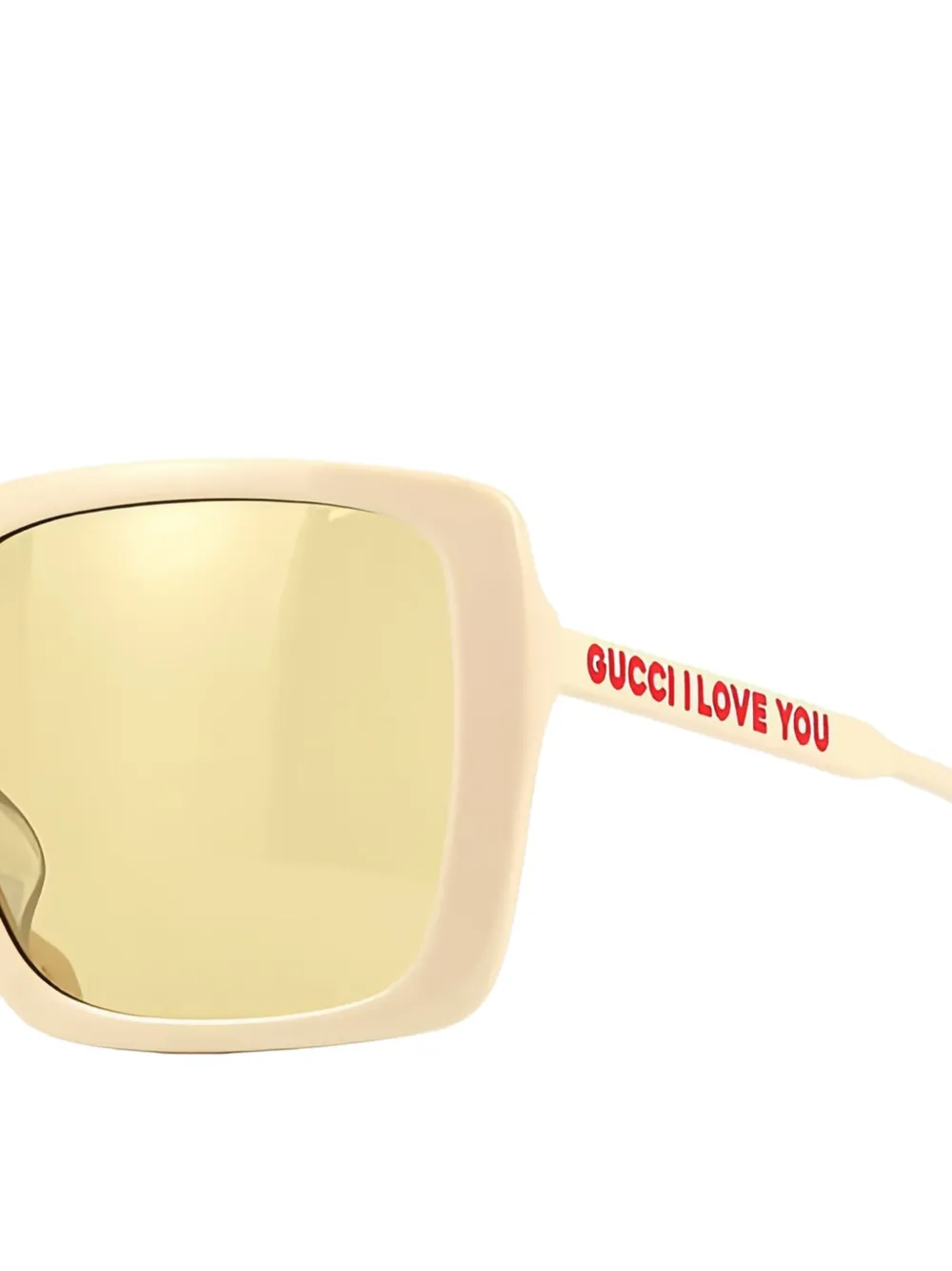Gucci Eyewear square full-rim sunglasses Beige