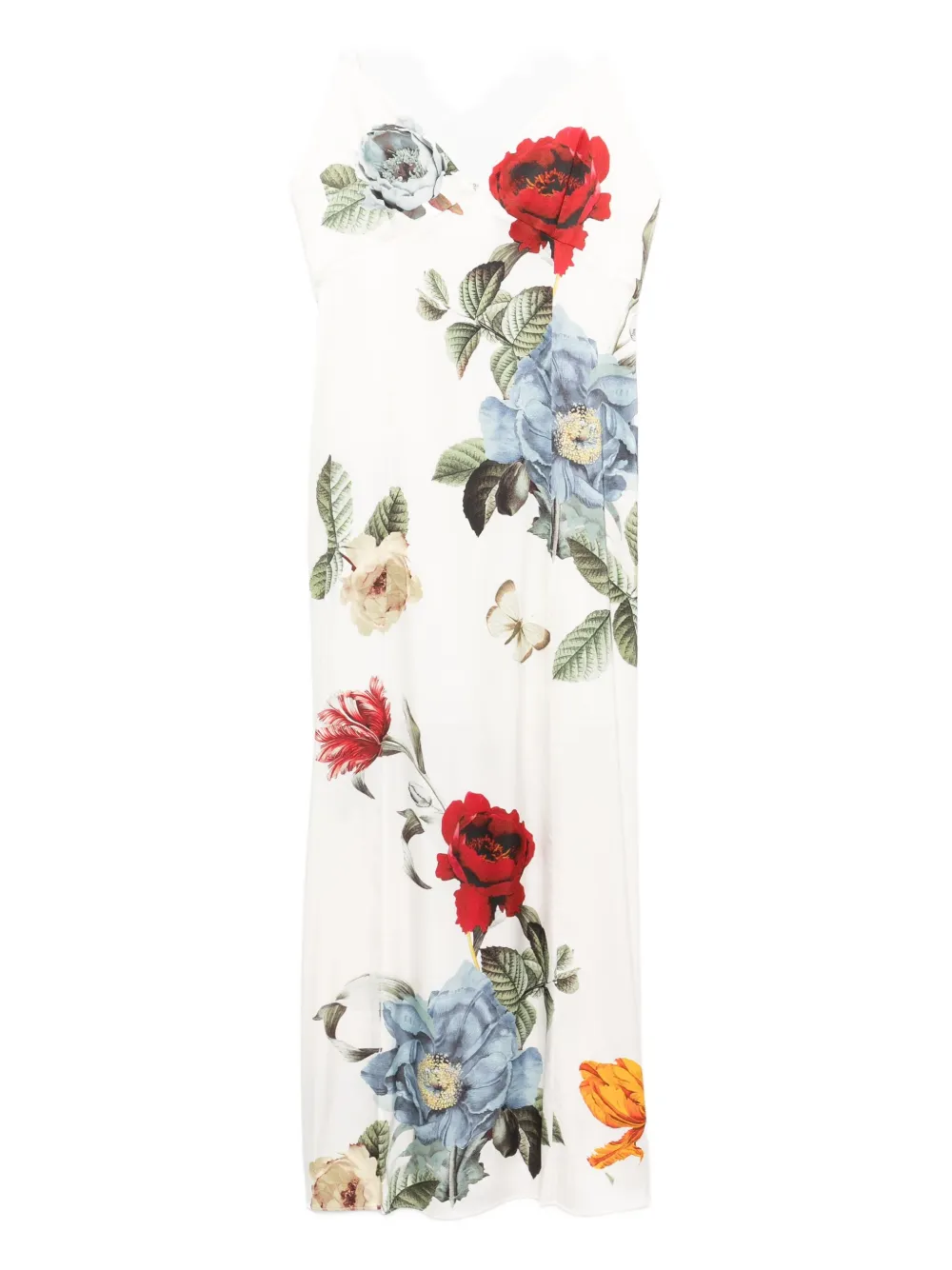 alice + olivia floral-print slip day dress - Bianco