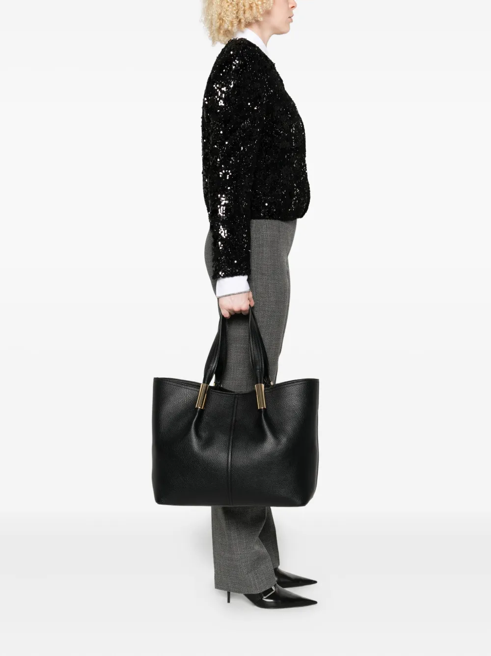 Elisabetta Franchi clasp-detail tote bag - Zwart