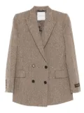 ERMANNO FIRENZE herringbone sequin-embellished jacket - Brown