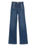 Elisabetta Franchi button-detailed jeans - Blue