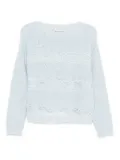 ERMANNO FIRENZE sequin lace-insert sweater - Blue