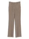 ERMANNO FIRENZE herringbone sequin trousers - Brown