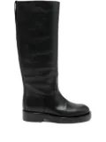 Paris Texas nappa-leather flat boots - Black
