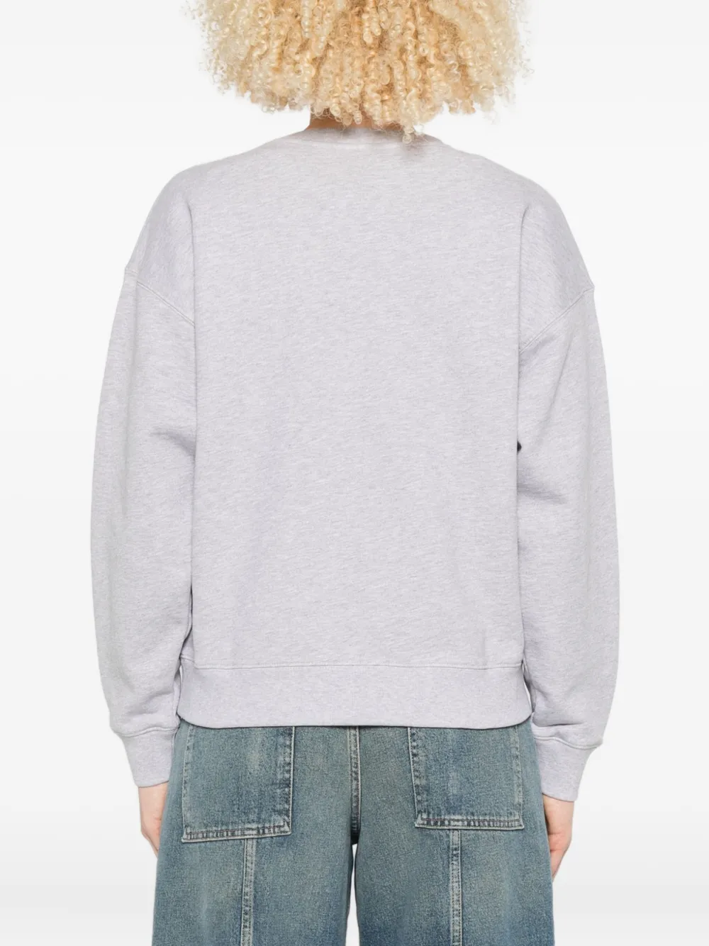 Maison Kitsuné Sweater met print Grijs