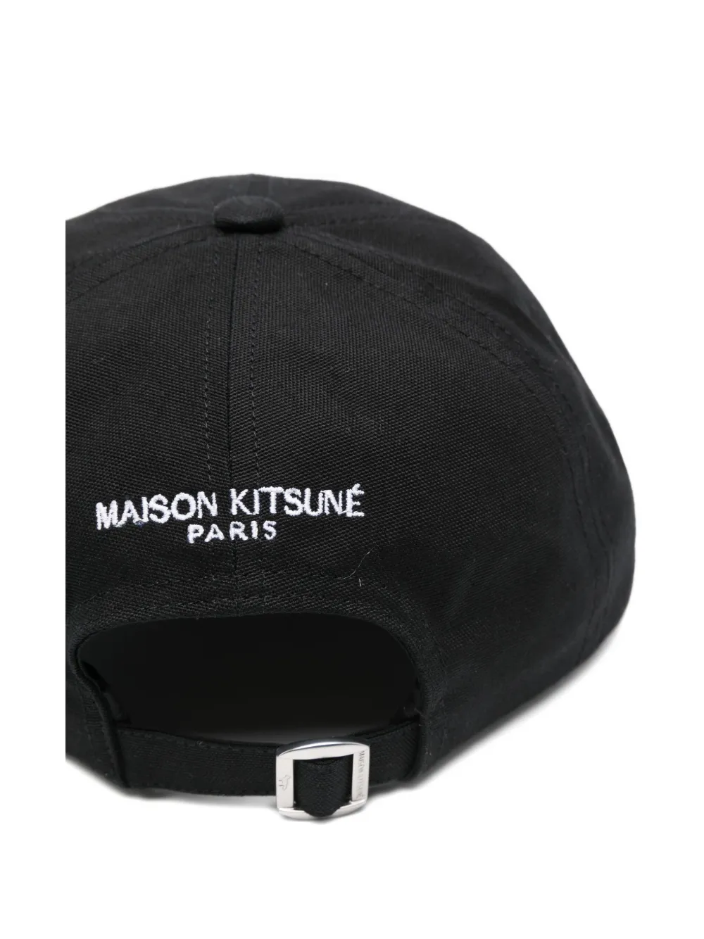 Maison Kitsuné Dressed Fox-embroidered Baseball Cap In Black