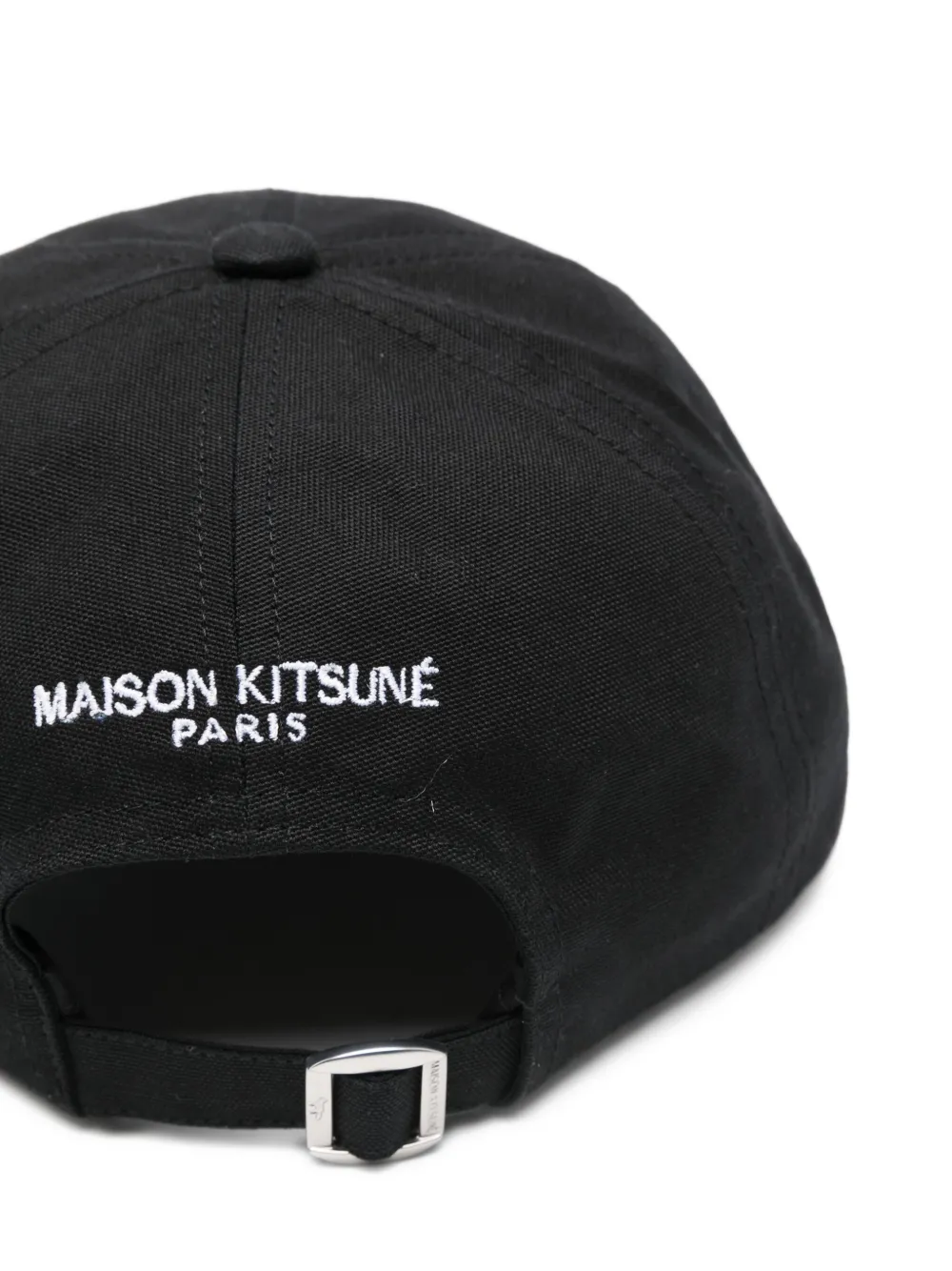 Maison Kitsuné Dressed Fox-embroidered baseball cap - Zwart
