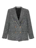 Tagliatore double-breasted checked blazer - Black