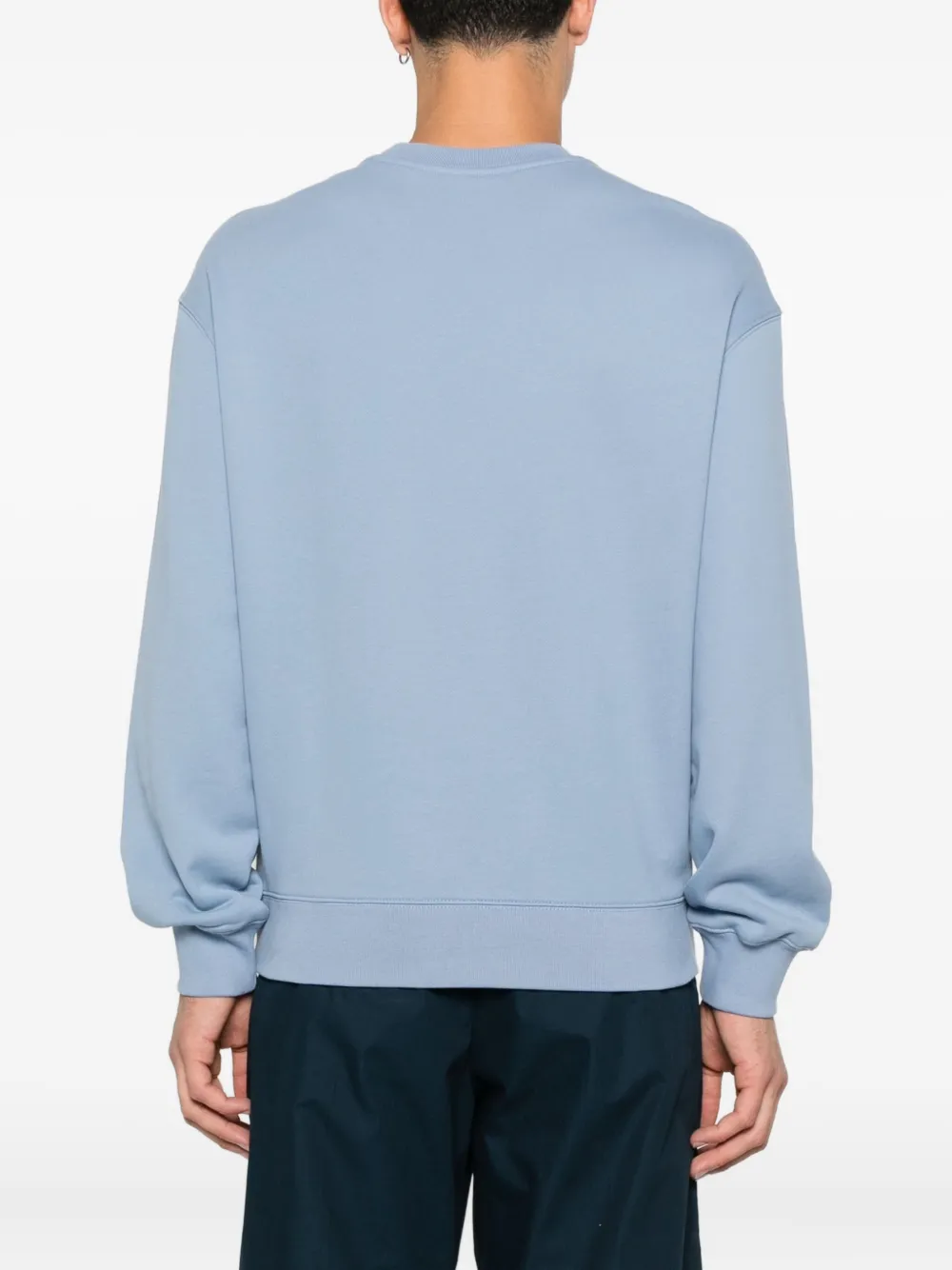 Maison Kitsuné Katoenen sweater met geborduurde vos Blauw