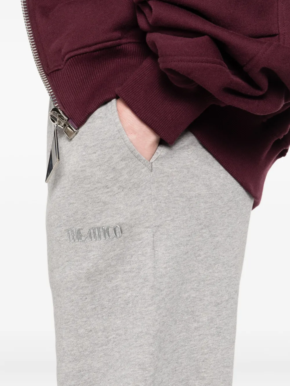 The Attico Trainingsbroek met geborduurd logo Grijs