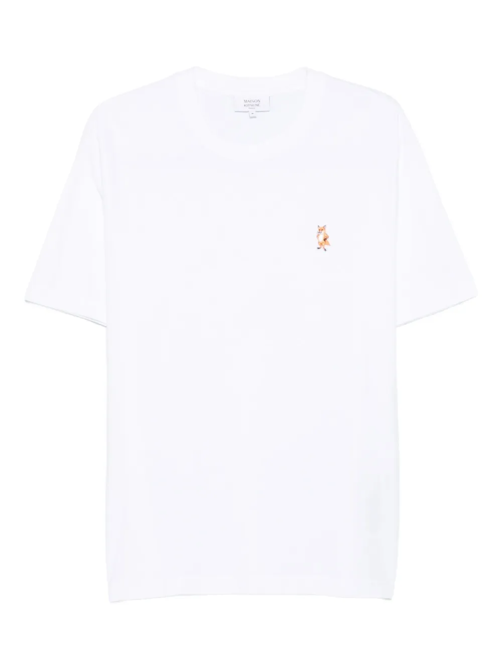 Maison Kitsuné T-shirt met geborduurde vos Wit