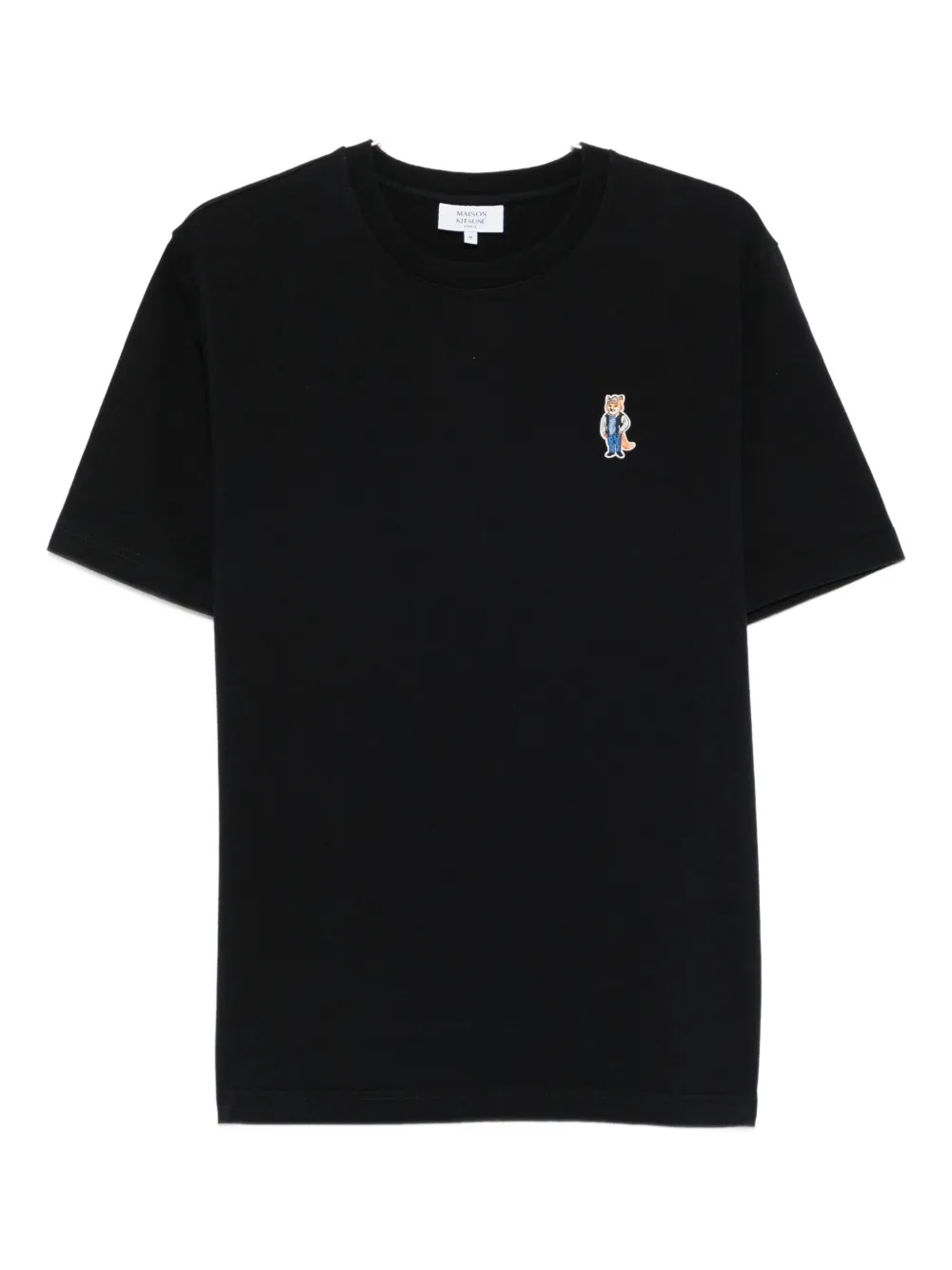 Maison Kitsuné Dressed Fox embroidered cotton T-shirt - Nero