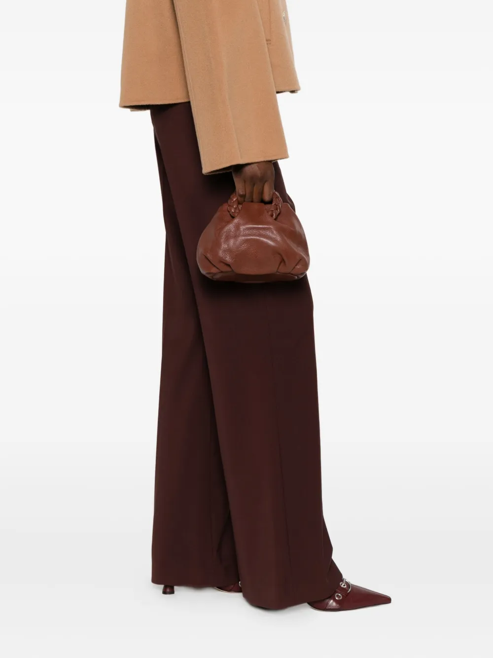 Hereu Bombon braided-handle tote bag - Bruin