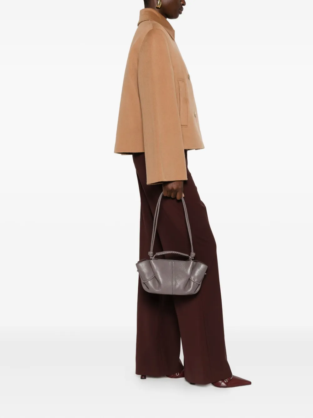 Hereu Arta braided-handle shoulder bag - Grijs