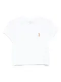 Maison Kitsuné Lady Fox Baby embroidered cotton top - White