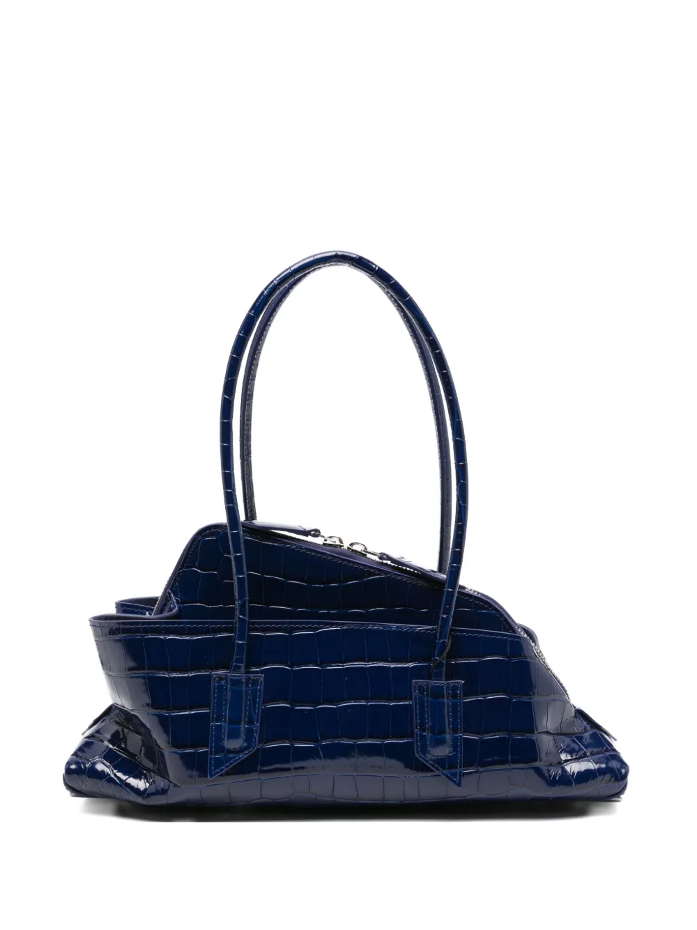 The Attico small La Passeggiata crocodile-effect tote bag Blauw