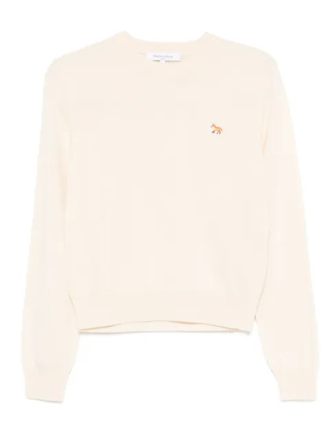 Maison Kitsuné Baby Fox embroidered merino-wool sweater