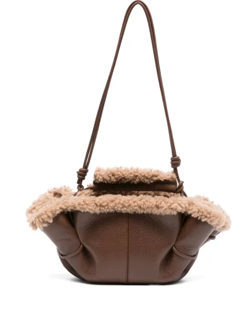 Hereu leather shearling tote bag