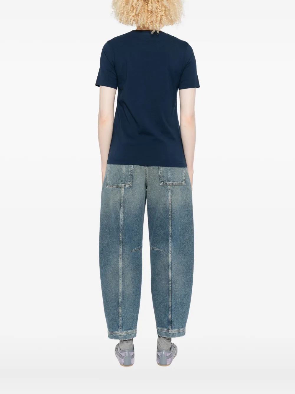 Maison Kitsuné T-shirt met vosprint Blauw