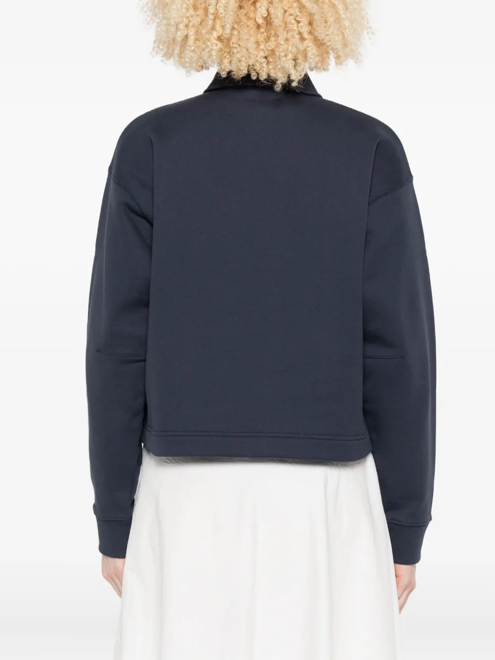 Maison Kitsuné Polotop met geborduurde vos Blauw